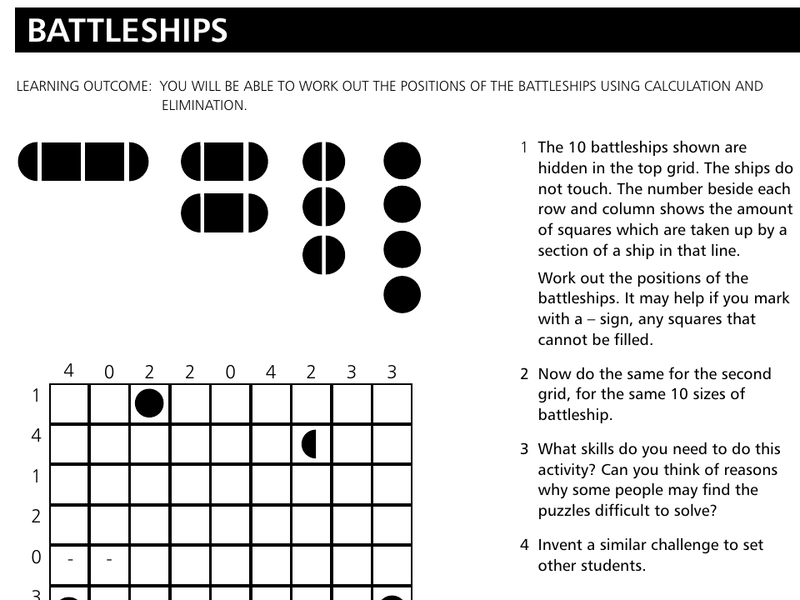 Free sample of Activities and Puzzles to Improve Thinking Skills