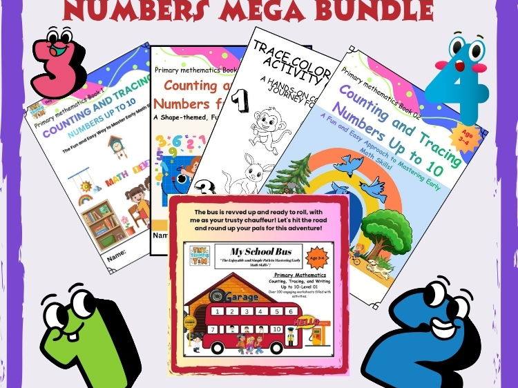 Counting & Tracing Numbers Mega Bundle | Math Centers & Worksheets