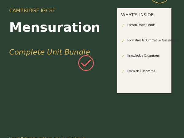 IGCSE Maths (0580) Complete Unit 5 pack