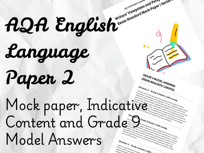 AQA GCSE English Language Paper 2 – Full Original Mock Examination (Series 3)