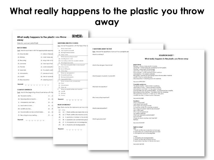 What really happens to the plastic you throw away Teaching Resources