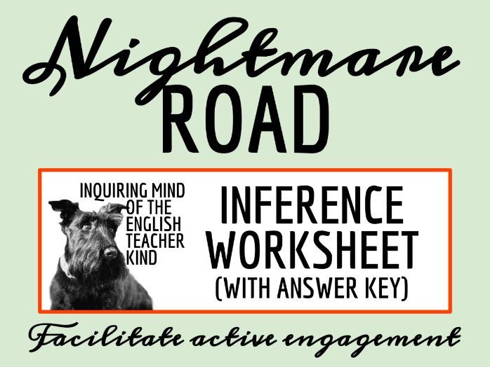 "The Nightmare Road" Close Reading Analysis Worksheet (Halloween Horror Story)