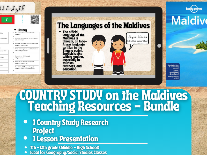 Country Study Teaching Resources - The Maldives - Social Studies + Geography