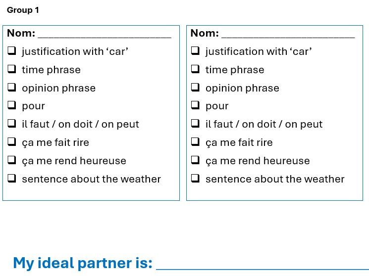 speaking - speed dating