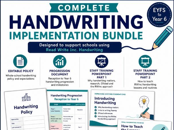 Whole-School Handwriting Implementation Bundle (for schools using Read Write Inc. Handwriting)