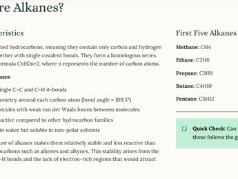 AS Level Chemistry - Unit 14.1 Alkanes