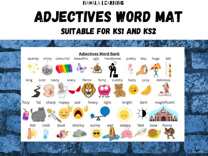 Adjectives Vocabulary Mat