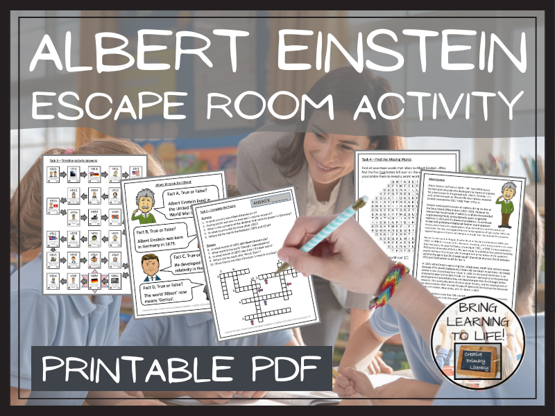Albert Einstein Escape Room Activity