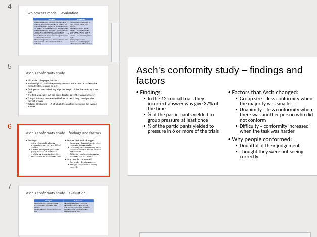 AQA A-level Psychology Social Influence Revision Summary