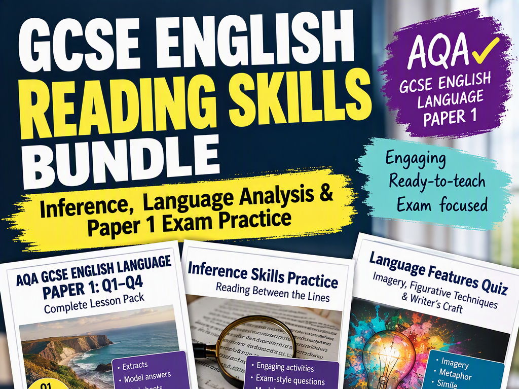 Better SEO GCSE English Language Paper 1 Reading Bundle | Inference, Structure & Language Analysis