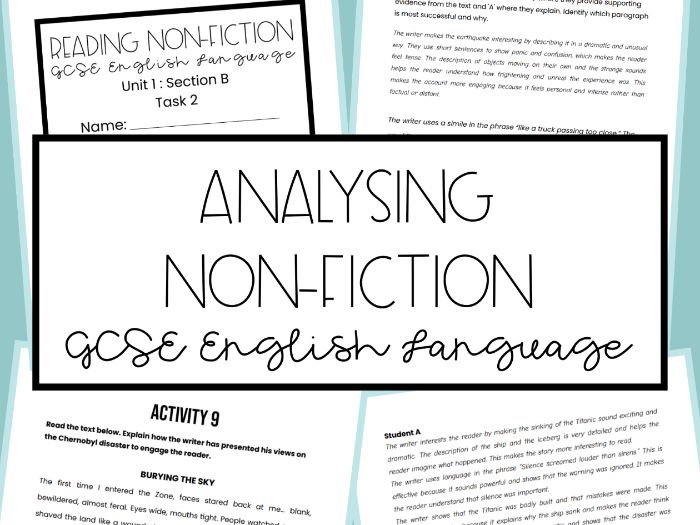 GCSE Analysing Non-Fiction Full Unit | CCEA NI