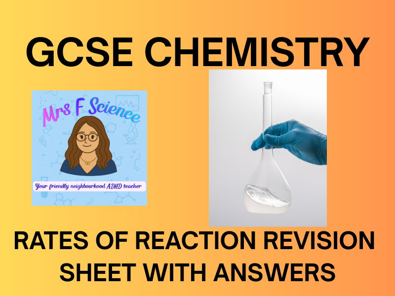 GCSE Chemistry Rates of Reactions Required Practical Worksheet | KS4 | AQA