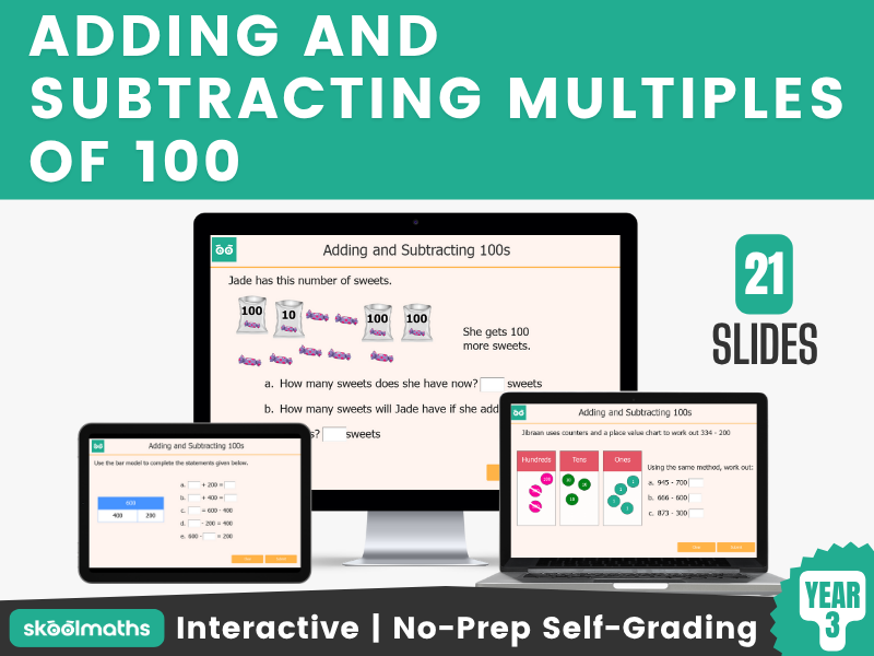 Year 3 Maths Mastery: Interactive Digital Lesson on Adding & Subtracting Multiples of 100