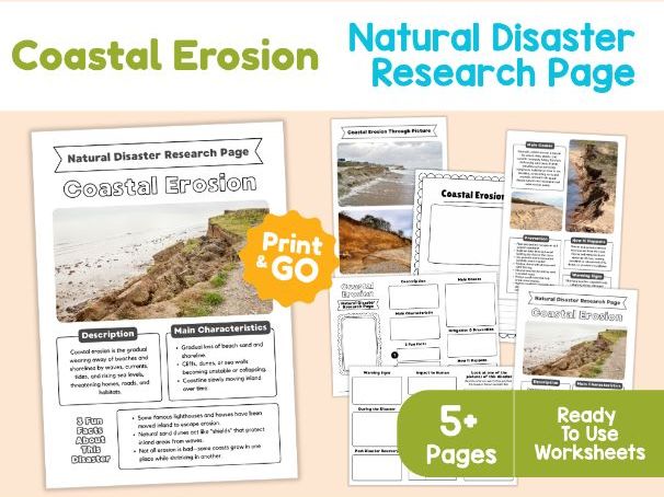 Coastal Erosion Research Page | Natural Disaster Science Activity