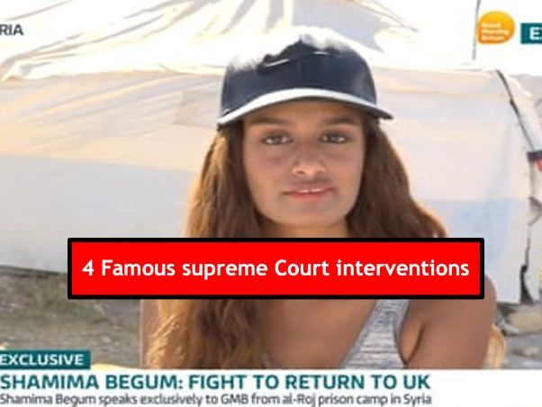 4 Relations between branches: UK Supreme Court - Famous interventions