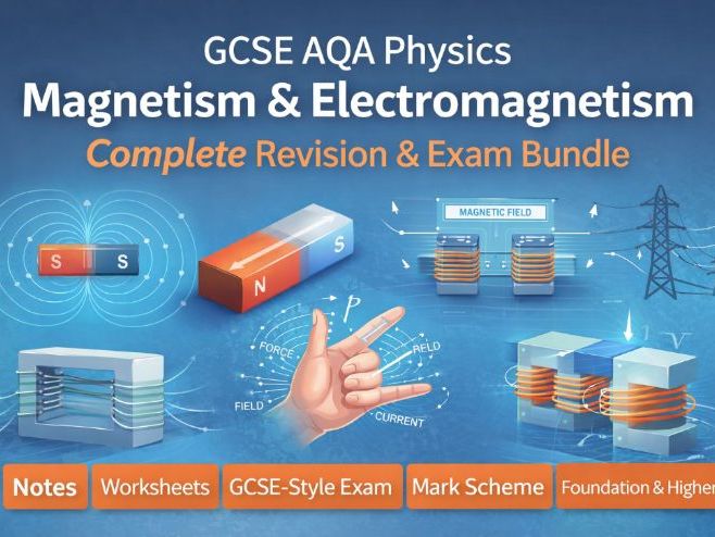 GCSE AQA Physics Magnetism & Electromagnetism Complete Revision & Exam Bundle