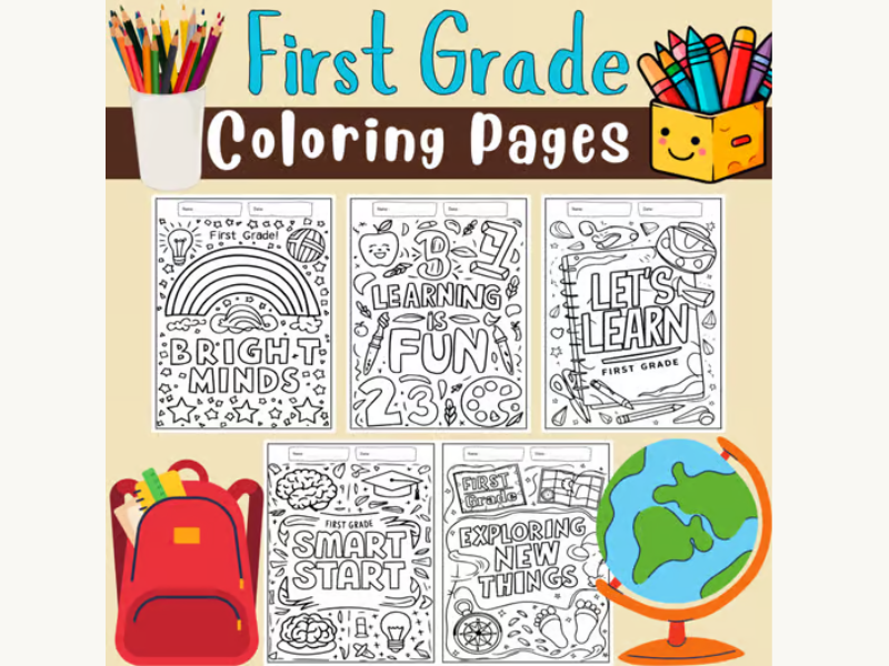 Welcome to First Grade Coloring Pages: September Coloring Sheets Activities