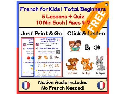French for Kids: 5 Lessons + Audio | Set 1