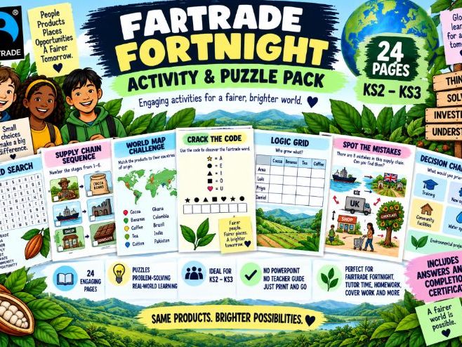 Fairtrade Fortnight Activity & Puzzle Pack | KS2–KS3