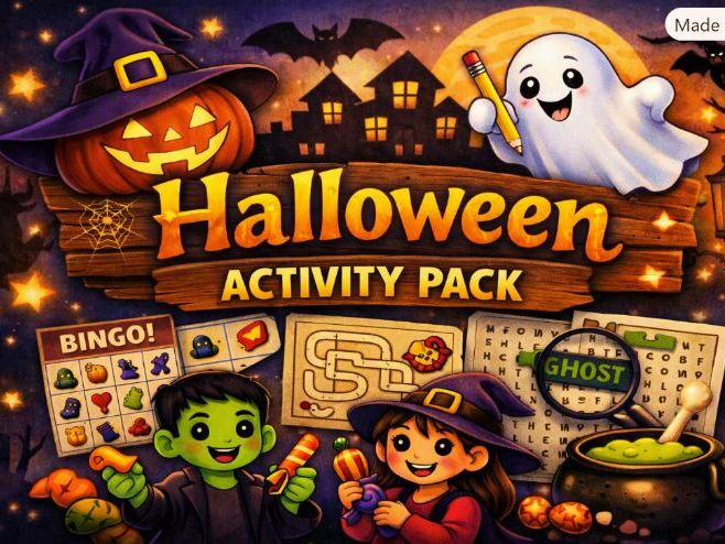 Halloween Bingo, Games & Speaking Activity Pack (No-Prep, Printable)
