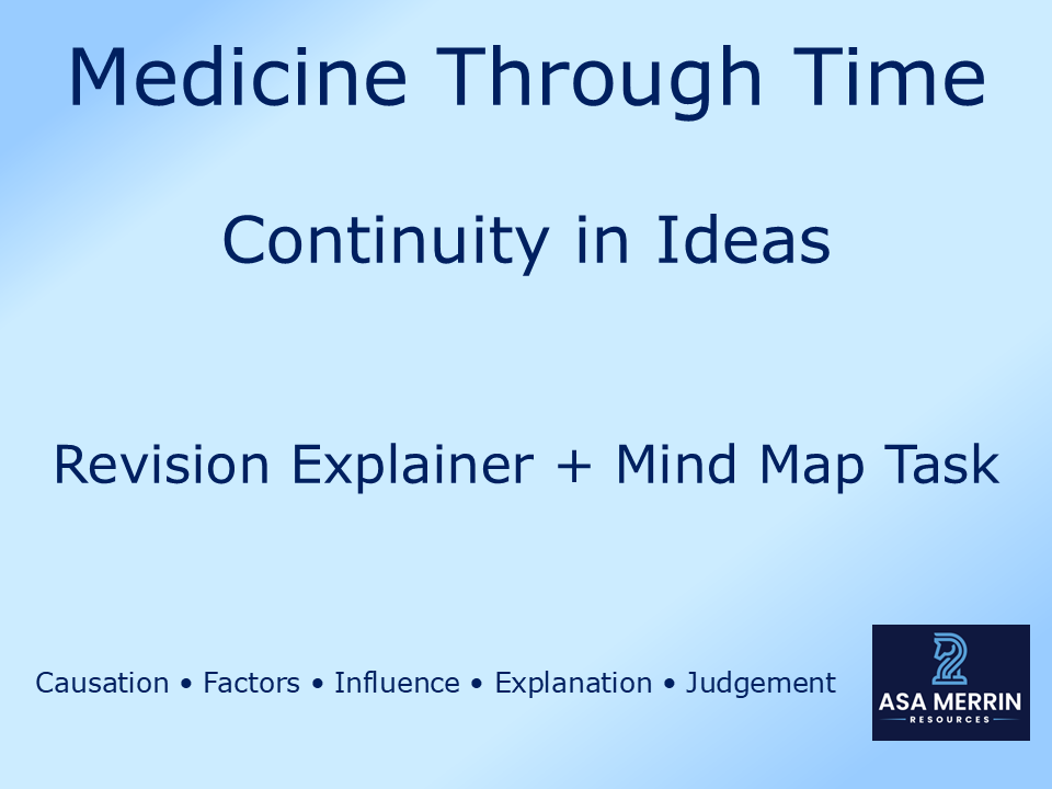GCSE Medicine Through Time: Continuity in Ideas Revision Explainer Video + Mind Map Task