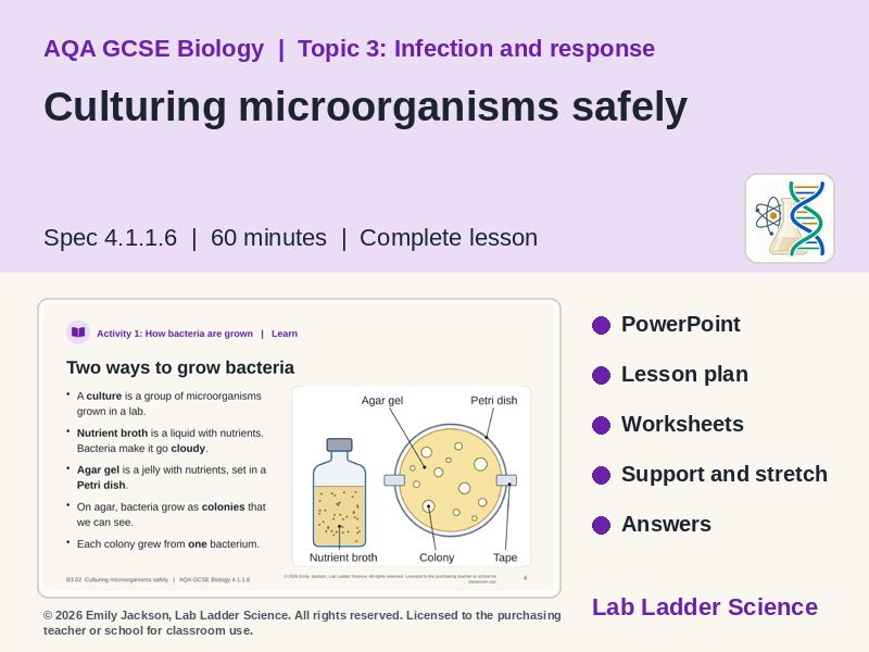 B3-02 Culturing Microorganisms: AQA GCSE Biology
