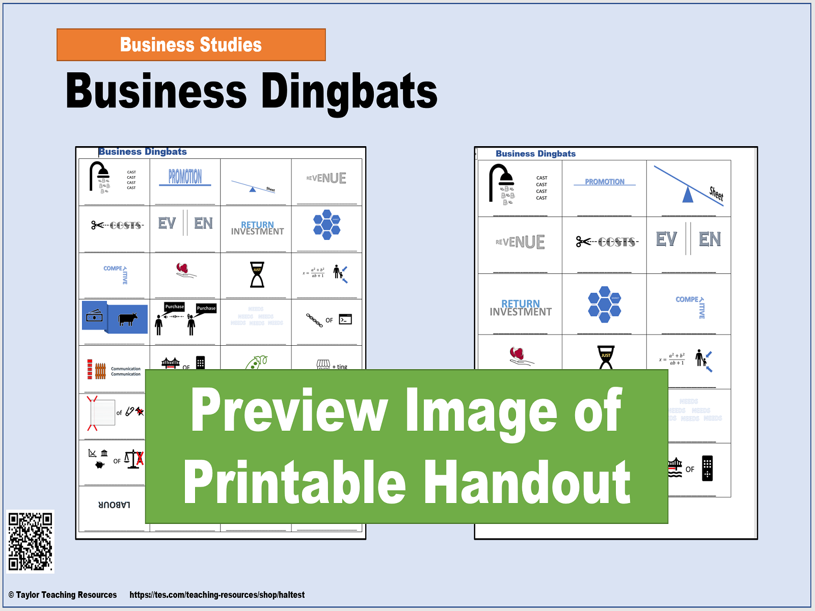 business studies dingbats rebus puzzles revision gcse a level ib diploma teaching resources