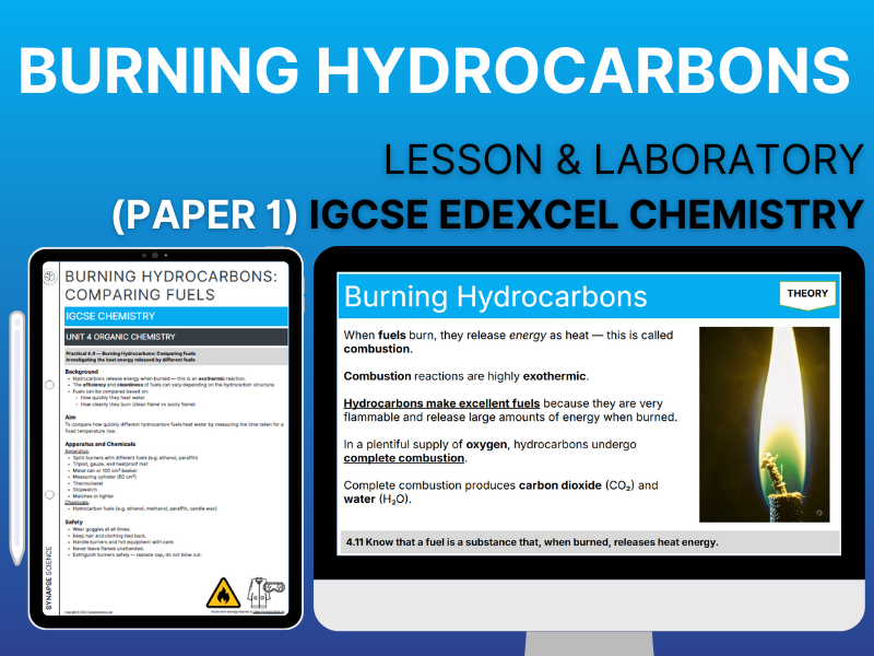 Burning Hydrocarbons – Lesson & Laboratory – Unit 4 – IGCSE Chemistry