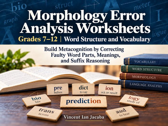 Morphology Error Analysis Worksheets | Prefixes, Roots, Suffixes & Word Structure | Grades 7–12