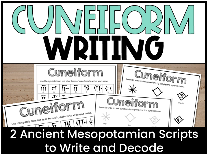 Ancient Mesopotamia Cuneiform Writing Script Activity