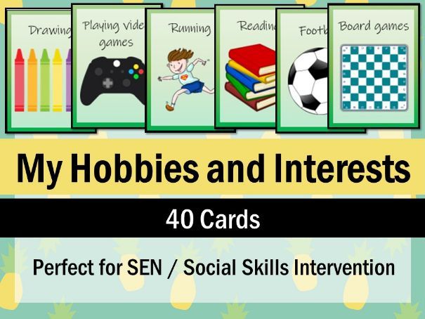 40 Hobbies and Interests Cards