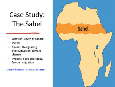 AQA GCSE Geography  Causes and reducing the risk of Desertification