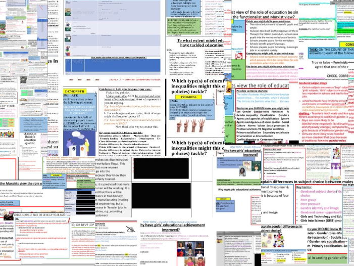 AQA GCSE Sociology: Education Unit Bundle- units 4-6