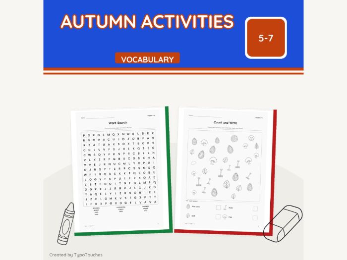 Autumn Activities | 22 No-Prep Sheets