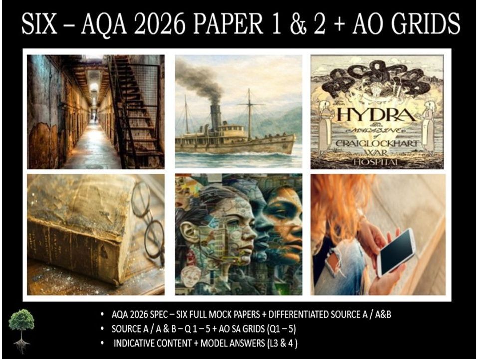 SIX - AQA PAPER 1 & 2 | 2026 FULL MOCKS | AO GRIDS