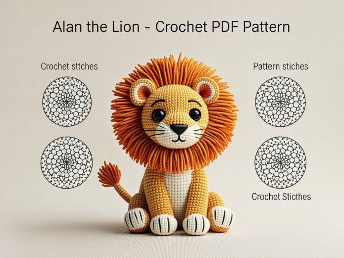 Alan the Lion – Crochet PDF Pattern