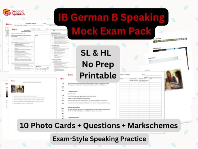 IB German B Speaking Mock Exam SL & HL