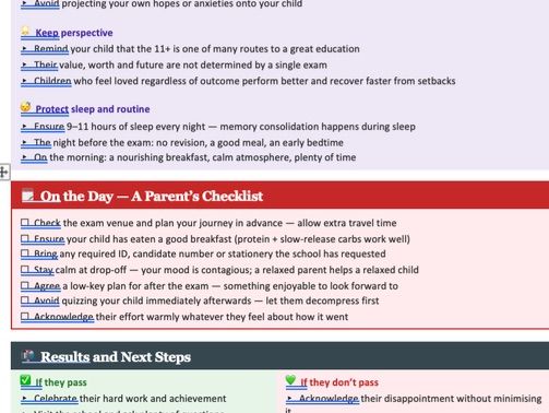 The Complete Parent's Guide: Supporting Your Child's 11+