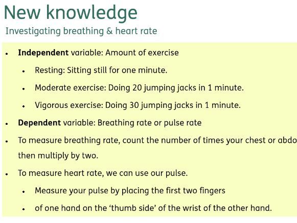 Response to exercise