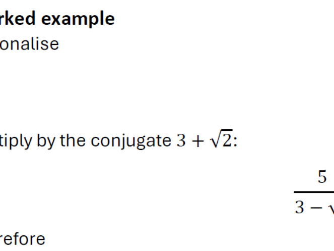 Surds and Rationalizing the Denominator