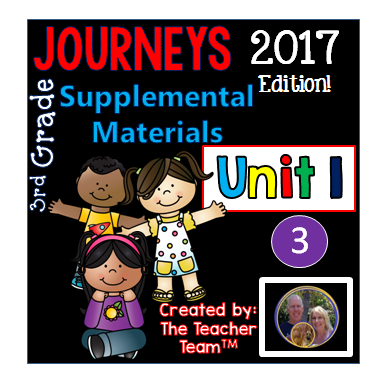 Journeys 2017 3rd Grade Unit 1 Supplemental Materials