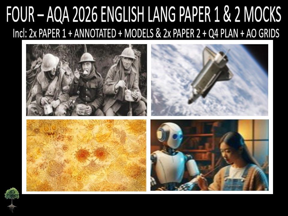 FOUR - AQA PAPER 1 & 2 | 2026 FULL MOCKS | ANNOTATED | Q4 PLAN | AO GRIDS | MODELS