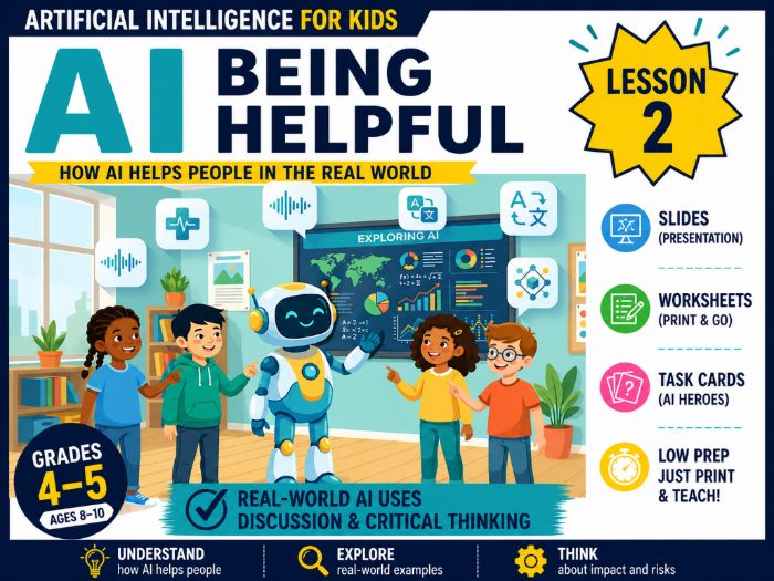 AI for Kids – Lesson 2: AI Being Helpful | Year 4–5 Lesson Pack