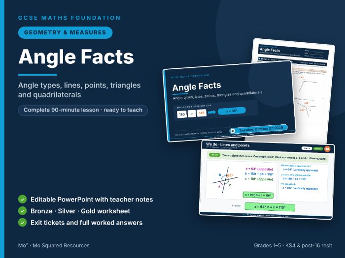 Angle Facts – GCSE Maths Foundation Lesson