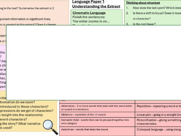 First Reading of Extracts Task Language Paper 1