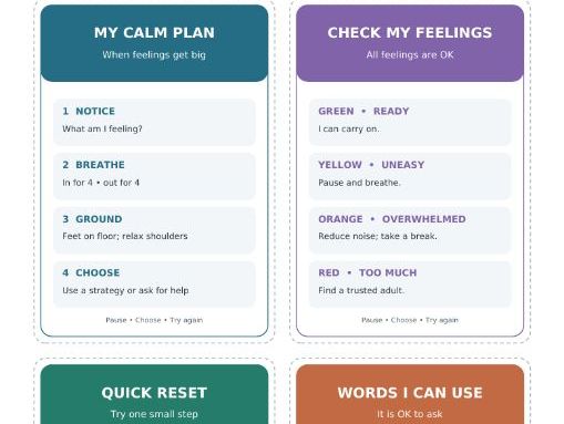 Emotional Regulation Cards