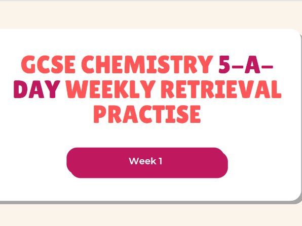 GCSE AQA Combined Science: Chemistry – 100-Day Retrieval Practice Quiz