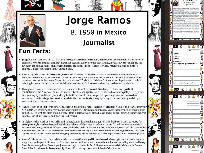 Jorge Ramos PACKET & ACTIVITIES, Important Historical Figures Series