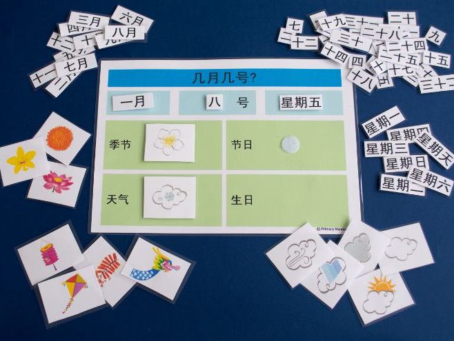 Perpetual Mandarin Chinese Wall Calendar Teaching Resources