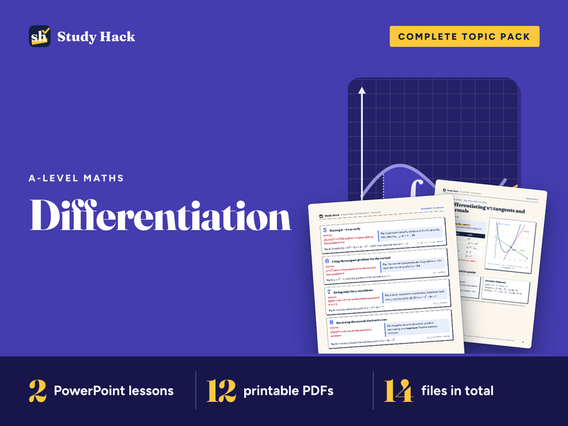 A-level Maths Differentiation Complete Pack